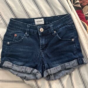 Hudson Jeans Kids Dark Blue Cuffed Shorts